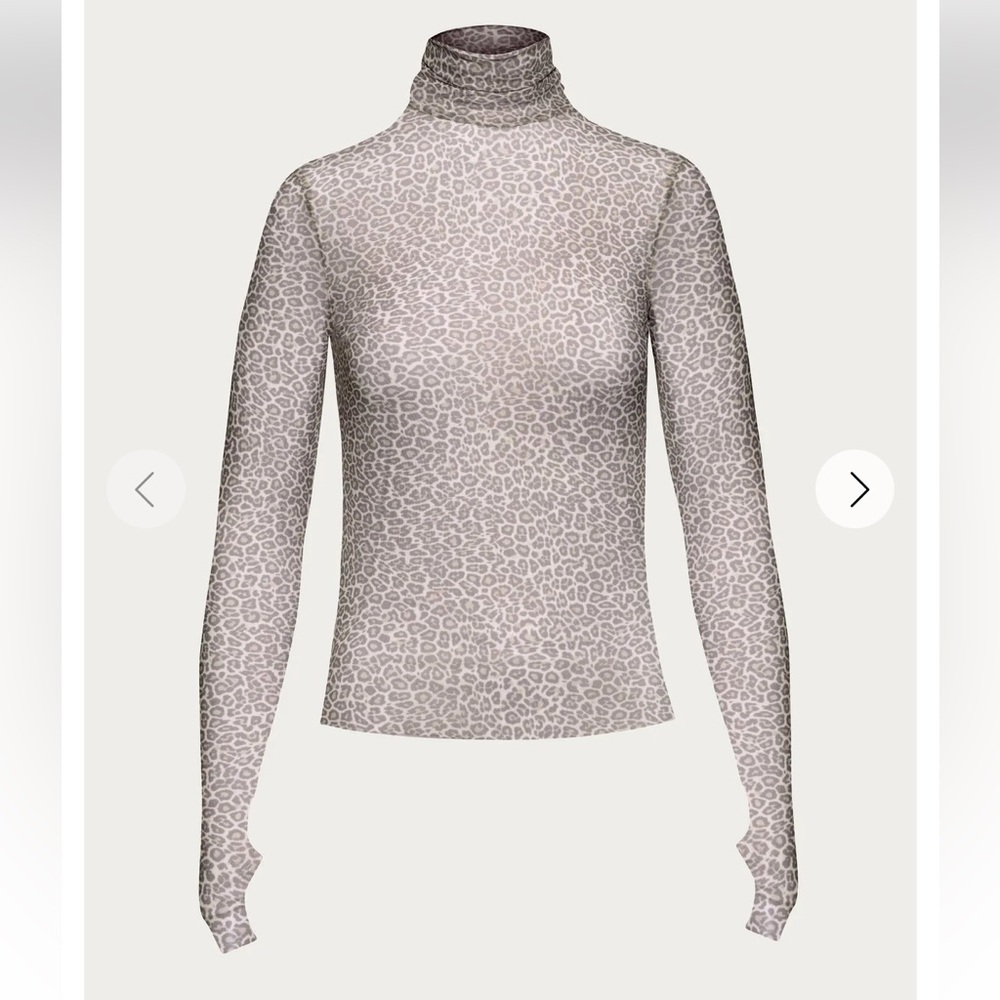 AFRM Zadie Power Mesh Turtleneck Top Size M - Picture 5 of 13